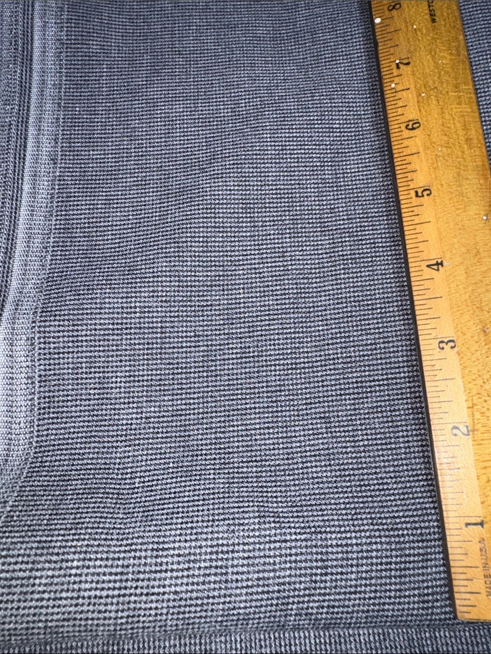 Huge piece of vintage Dark Gray Ribbed Fabric wool? B20